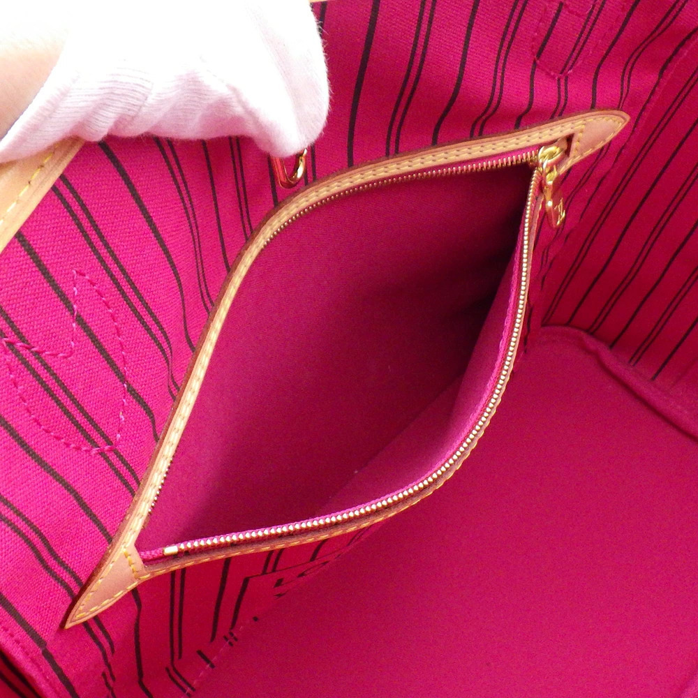 LOUIS VUITTON Neverfull Monogram Pivoine Tote Bag Shoulder Leather